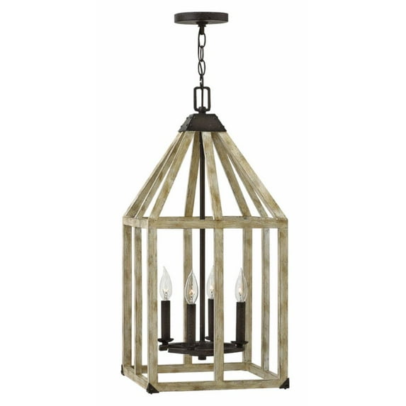 Fredrick Ramond Lighting - Emilie-4 Light Small Rustic Open Frame Chandelier