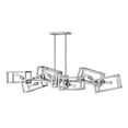 thumbnail image 1 of Fredrick Ramond Lighting - Ensemble-Six Light Stem Hung Linear Chandelier-62, 1 of 2