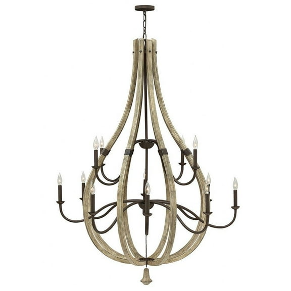Fredrick Ramond Lighting - Middlefield-12 Light Rustic Extra Large Open Frame