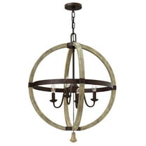Fredrick Ramond Lighting - Middlefield-4 Light Rustic Medium Orb Chandelier with