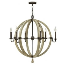 Fredrick Ramond Lighting - Middlefield-6 Light Rustic Large Orb Chandelier with