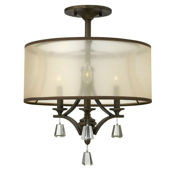 Fredrick Ramond Lighting - Mime-Three Light Semi-Flush Mount-17.5 Inches Wide by