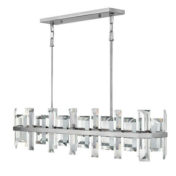 Fredrick Ramond Lighting - Odette-Eight Light Stem Hung Linear Chandelier-42