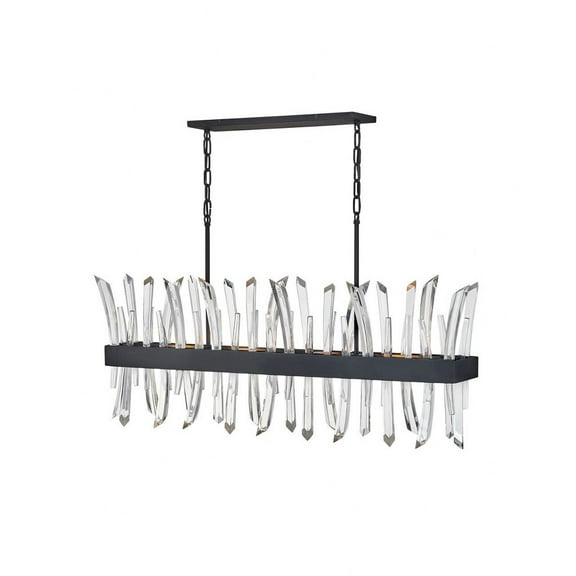 Fredrick Ramond Lighting - Revel-Four Light Linear Oval Chandelier in Modern