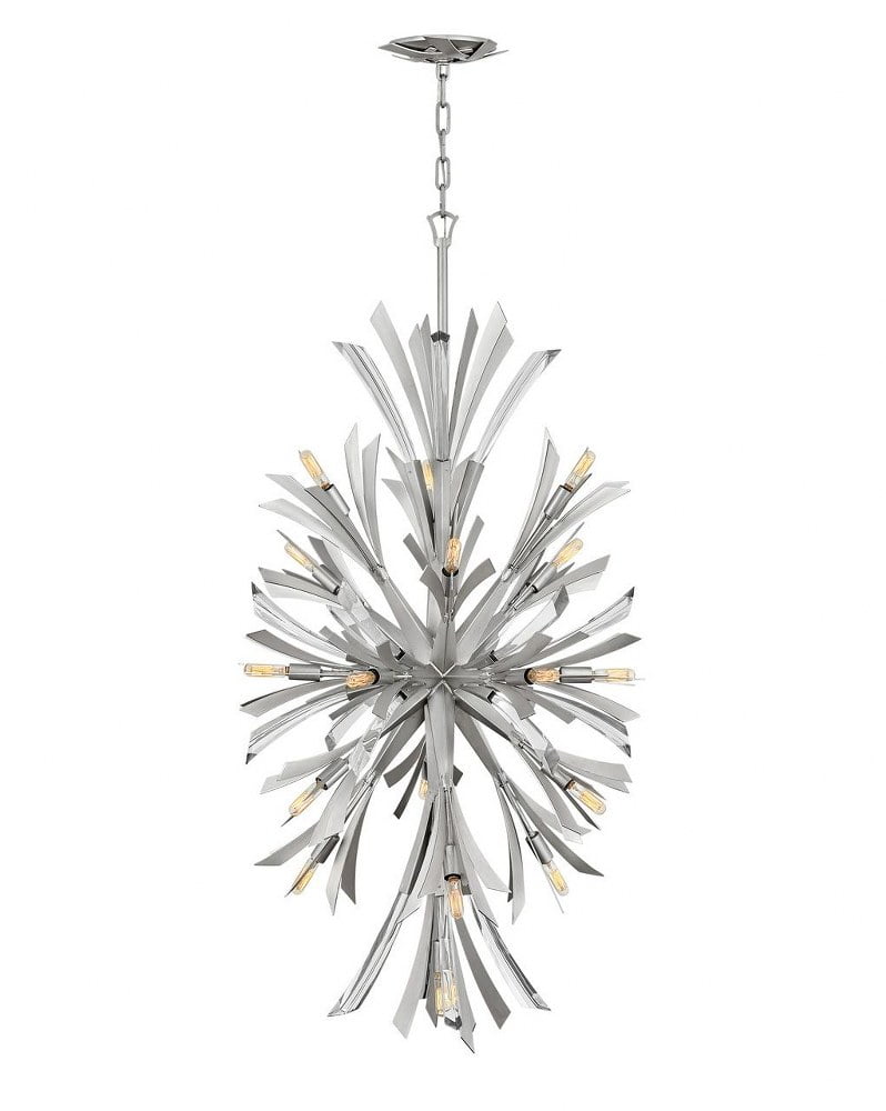 Glacial Crystal Accents 19-Light Sputnik Sphere Chandelier
