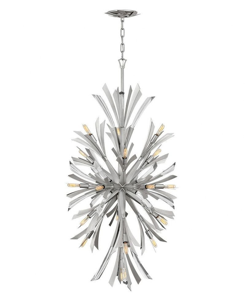 Glacial Crystal Accents 19-Light Sputnik Sphere Chandelier