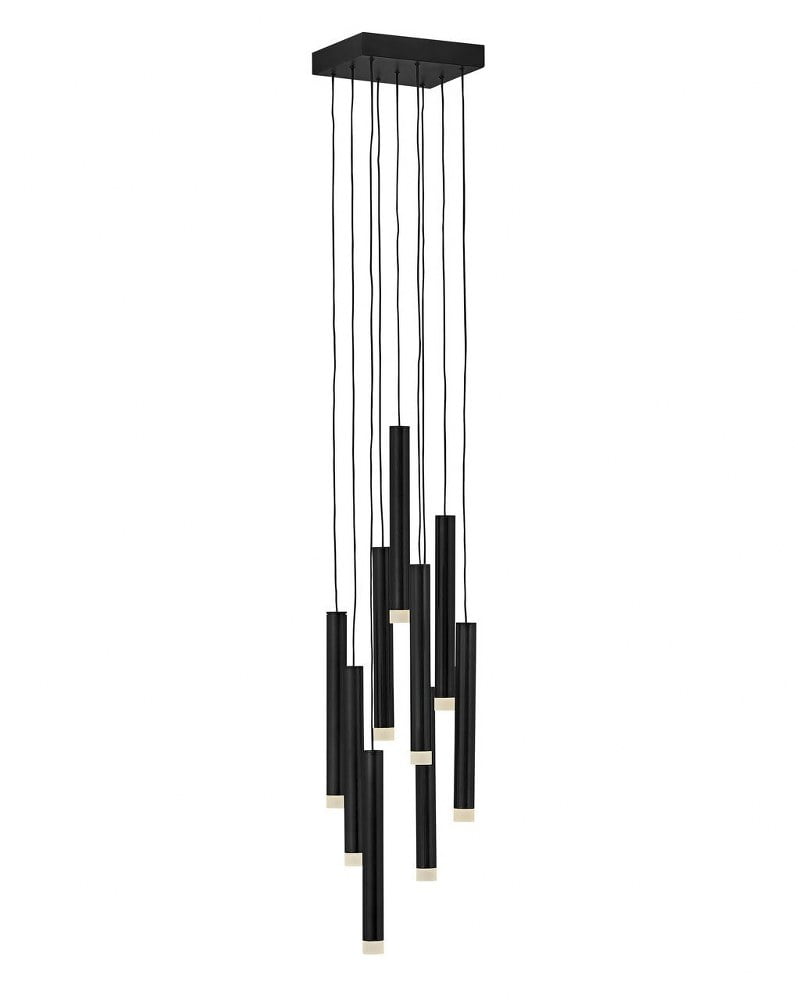 Harmony Black Brass 9-Light LED Adjustable Cluster Pendant