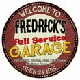 thumbnail image 1 of Fredrick's Full Service Garage 12" Round Metal Sign Man Cave Décor 200120037468, 1 of 1