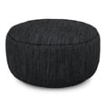 thumbnail image 1 of Simpli Home Simpli Home Fredrik 30 inch Wide Boho Pouf in Black Genuine Woven Leather, Assembled, 1 of 8