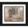 thumbnail image 1 of Fredrik Kolstø 14x12 Black Ornate Wood Framed Double Matted Museum Art Print Titled: House Wall in Grez (1882), 1 of 5