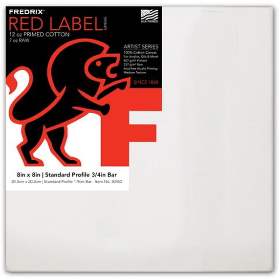 Fredrix® Artist Series Red Label 8" x 8" Stretched Canvas