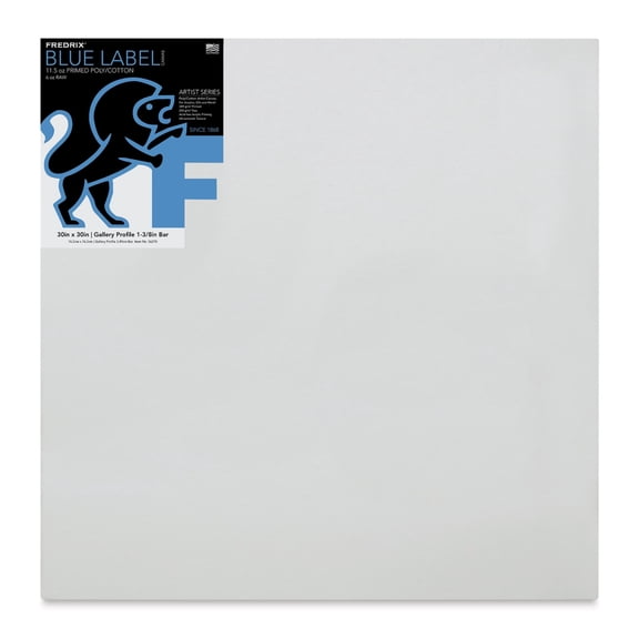 Fredrix Blue Label Cotton Canvas - 30" x 30", Gallery Profile 1-3/8"