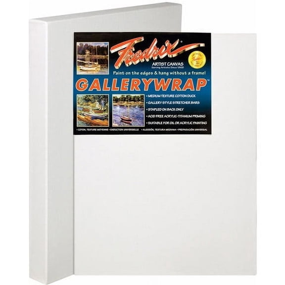 Fredrix Gallerywrap Primed Canvas: Cotton, 24 x 24 inches