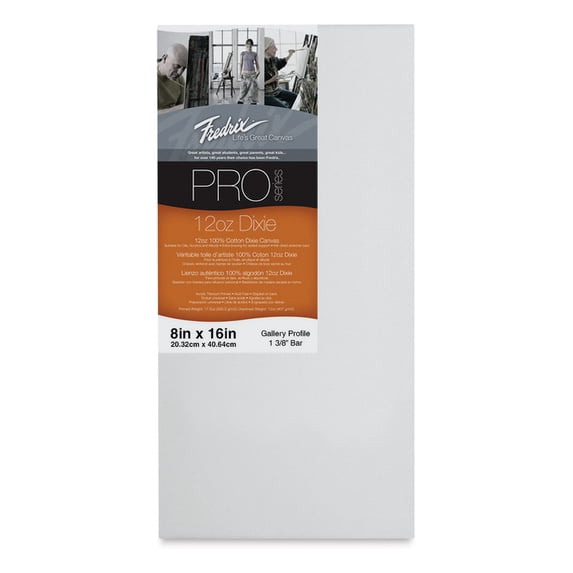 Fredrix Pro Series Dixie Gallery Profile Canvas - 8" x 16", 1-3/8" Profile