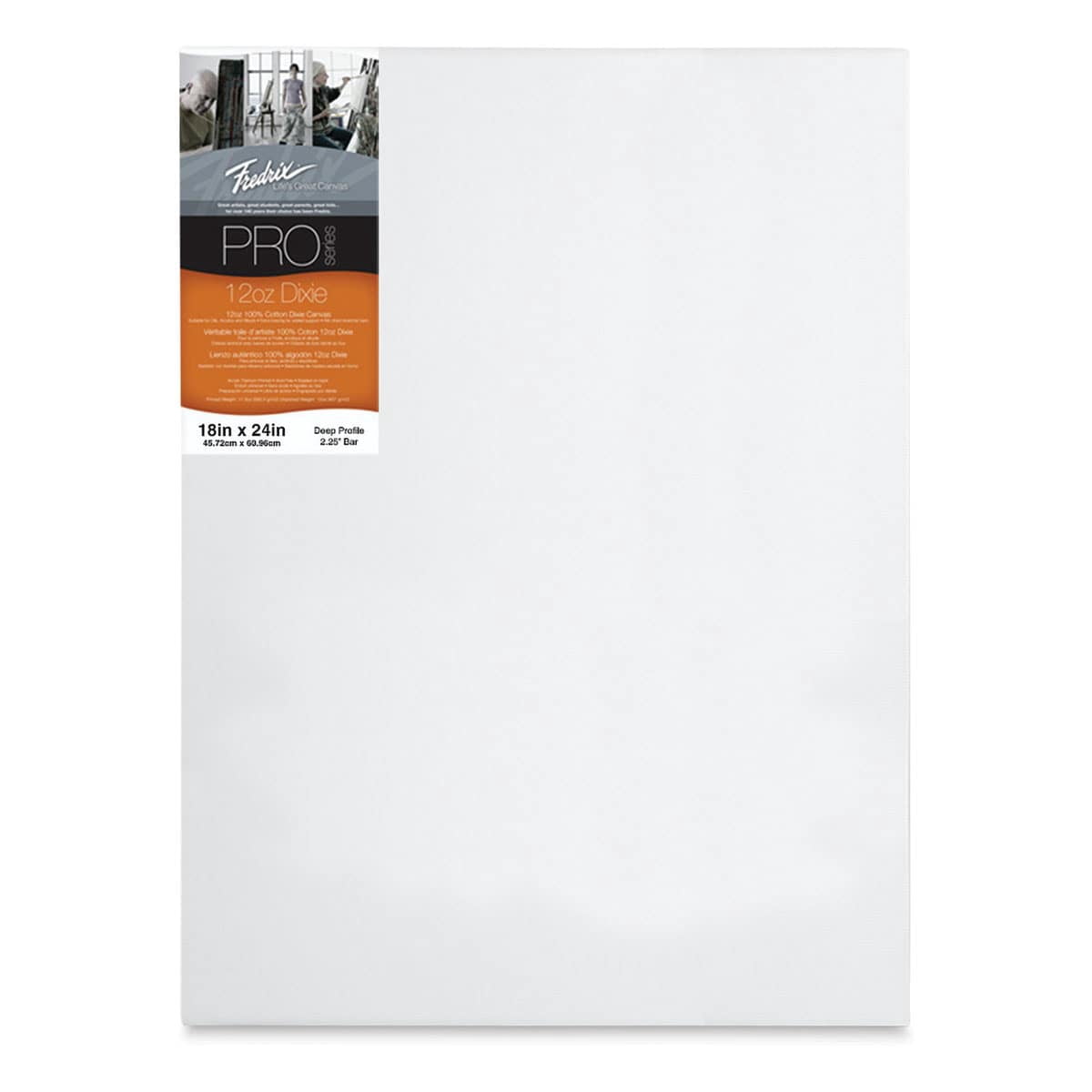 Fredrix Pro Series Dixie Museum Profile Canvas - 18" x 24", 2-1/4" Profile