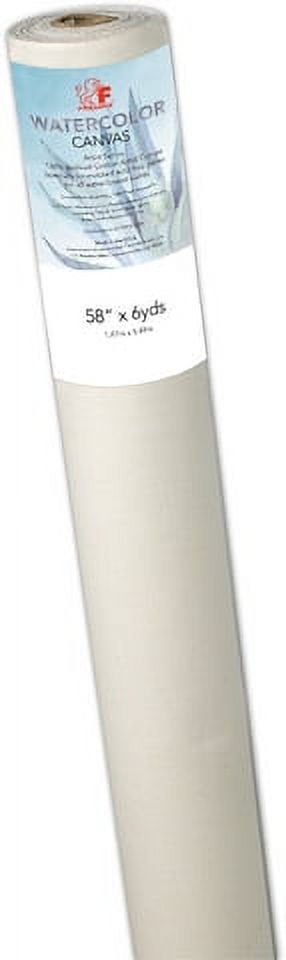 Fredrix 58" x 6 Yards Archival Watercolor Cotton Canvas Roll