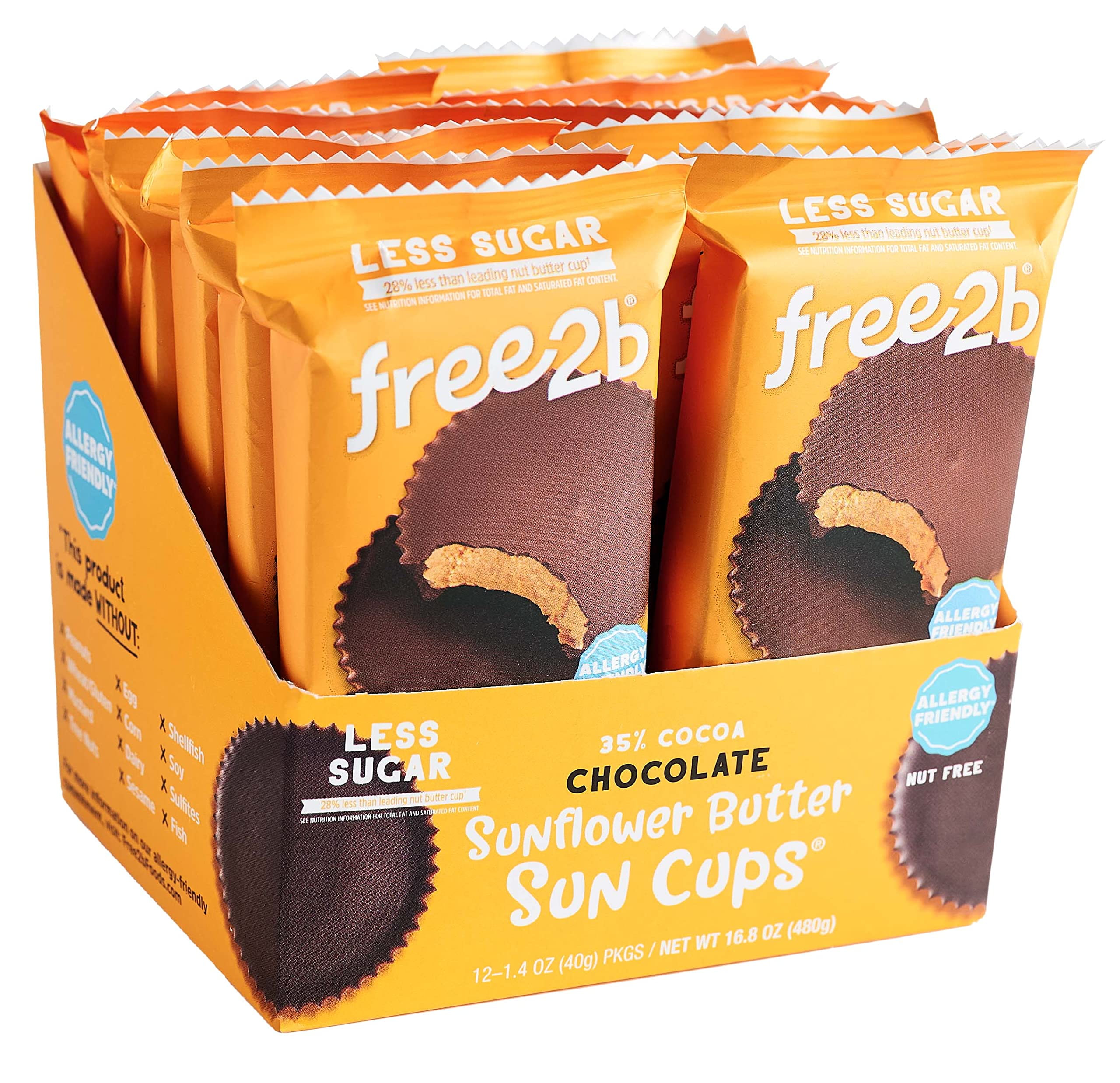 Free 2b Chocolate Sun Cups Gluten-Free, Dairy-Free, Nut-Free and