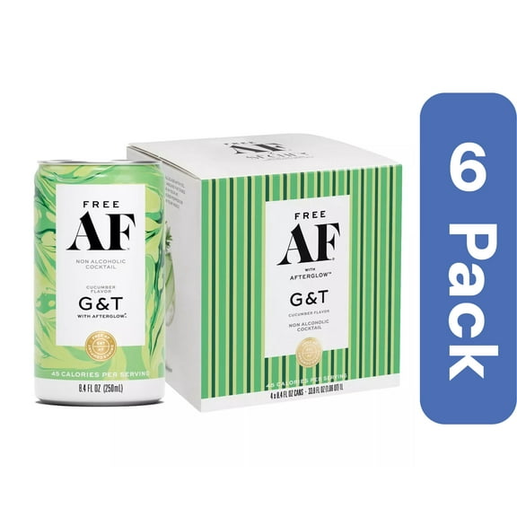 Free AF Mixer Non-Alcoholic Cucumber G&T 4-Pack 1 L (Pack of 6)