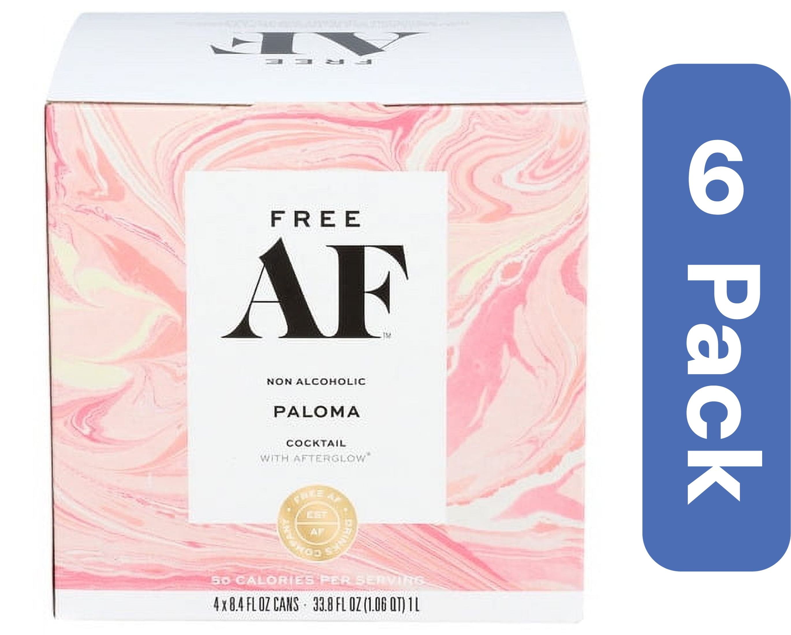 (Pack Of 6) Free Af Mixer Non-Alcoholic Paloma 4 Pack 1 Liter