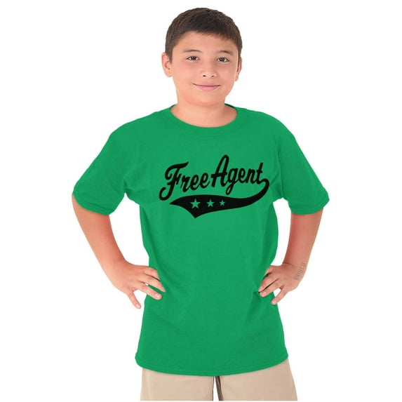 Free Agent Sports Team Fanatic Club Crewneck T Shirts Boy Girl Teen Brisco Brands L