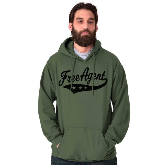 Free Agent Sports Team Fanatic Club Unisex Plus Fleece Graphic Hoodie Brisco Brands 2X