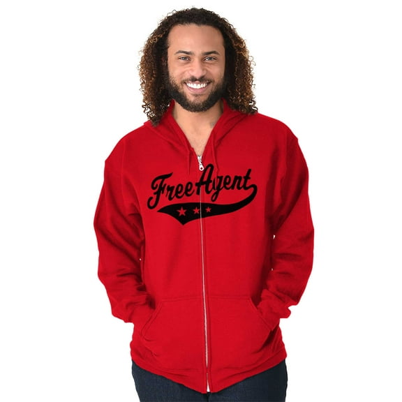 Free Agent Sports Team Fanatic Club Zip Up Hoodie Men's Women's Brisco Brands S