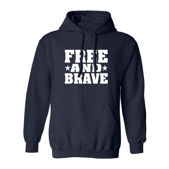 Free And Brave Adult Hooded Sweatshirt