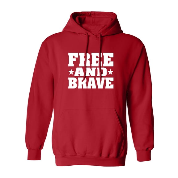 Free And Brave Adult Hooded Sweatshirt