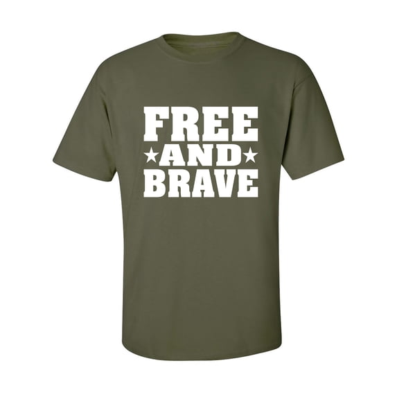 Free And Brave Adult Short Sleeve T-shirt