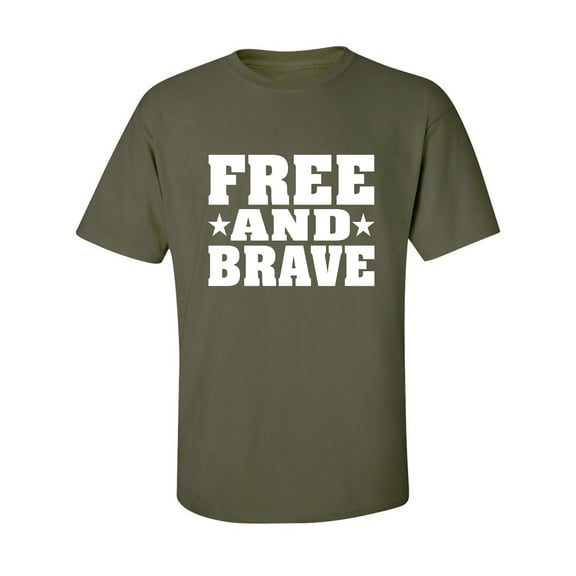 Free And Brave Adult Short Sleeve T-shirt