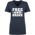 thumbnail image 1 of Free And Brave Womens V-Neck T-Shirt, 1 of 2