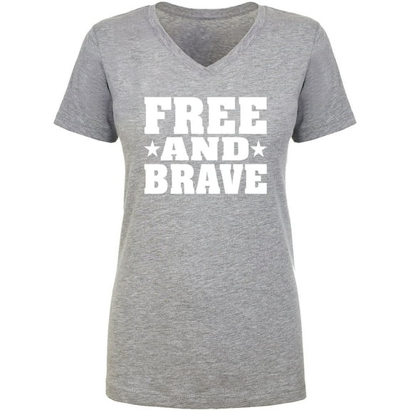 Free And Brave Womens V-Neck T-Shirt