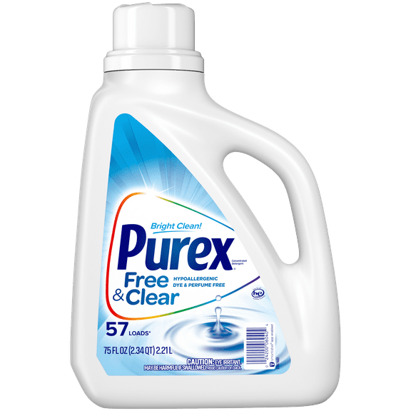 Free And Clear Liquid Laundry Detergent, Unscented, 75 Oz Bottle | Bundle of 5 Each