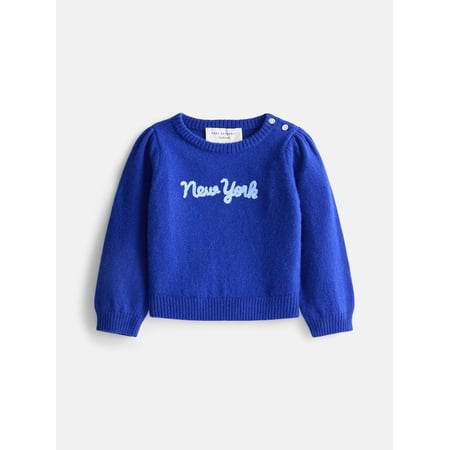 Free Assembly Baby Matching Cashmere Sweater with Puff Sleeves, Midweight, Sizes 6M-18M