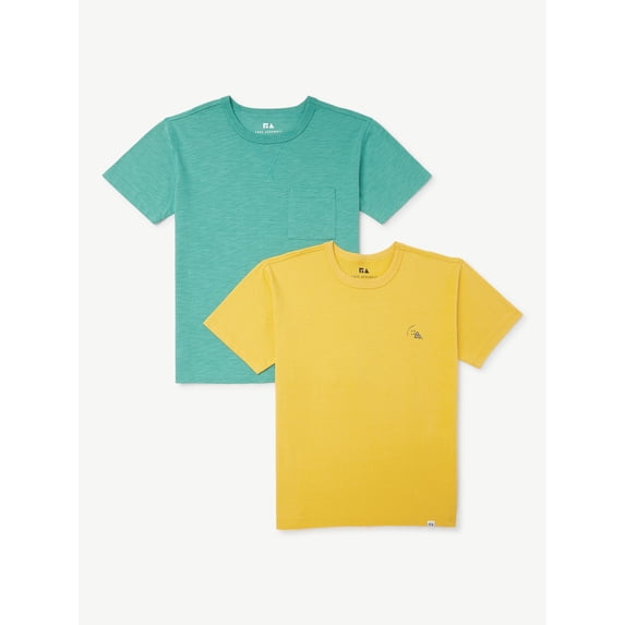 Free Assembly Boys 2-Pack Garment Washed Graphic T-Shirts, Sizes 4-18
