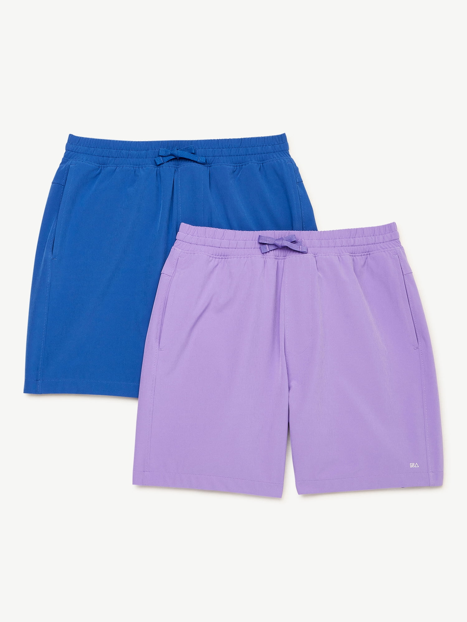 Free Assembly Boys 4-Way Active Stretch Shorts, 2-Pack, Sizes 4-18