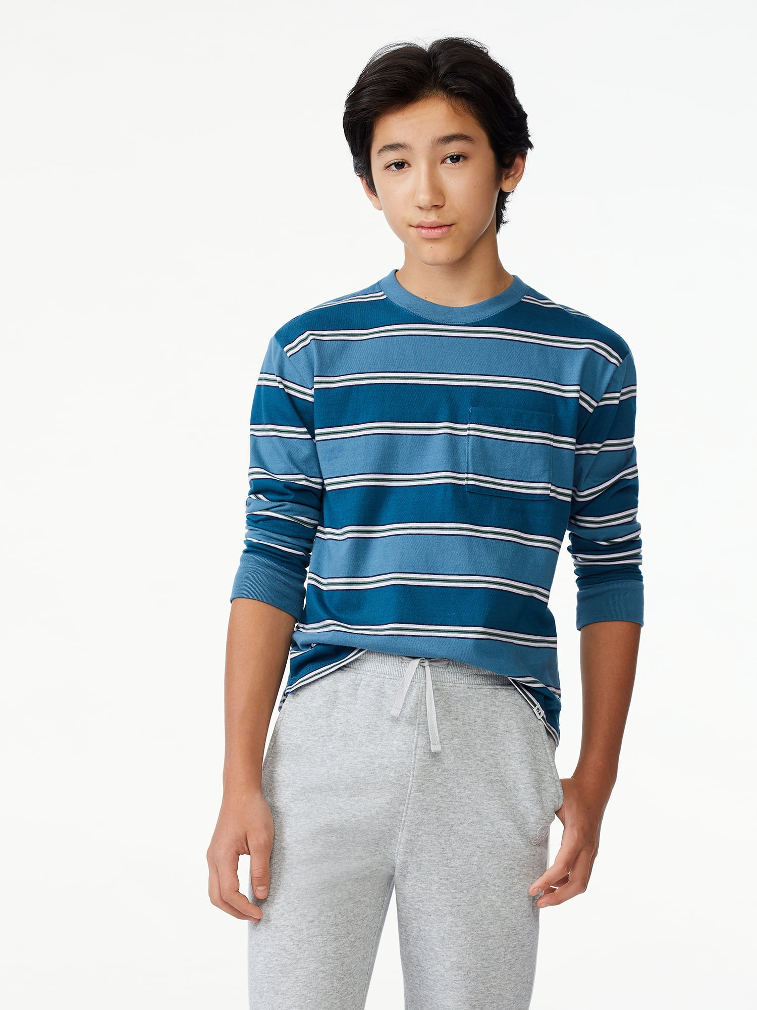 T.O. Collection Boys TOO Label Stretch Dress Shirt - Long Sleeve main image 1