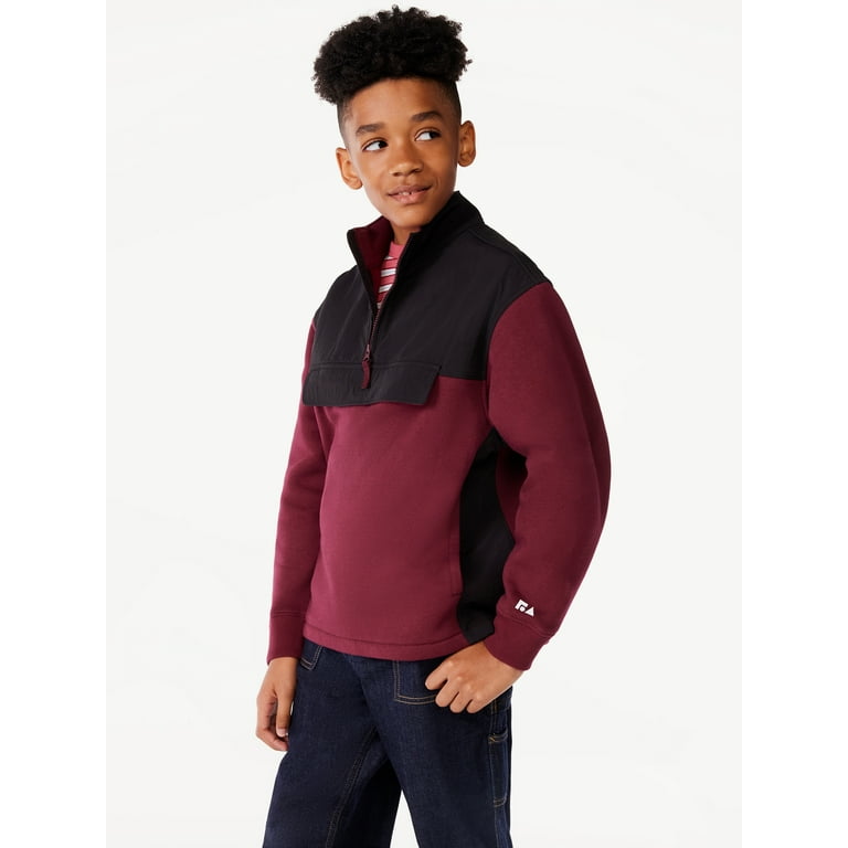 Free Assembly Boys Nylon Fleece Popover Jacket Sizes 4 18 Walmart