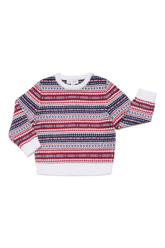 Boys' Matching Crewneck Sweater with Long Sleeves, Sizes XS 4/5-XL 14/16