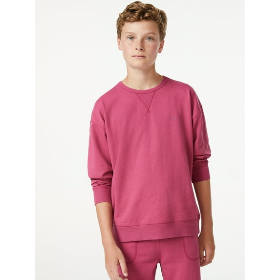 Free Assembly Boys Terrycloth Crewneck, Sizes 4-18