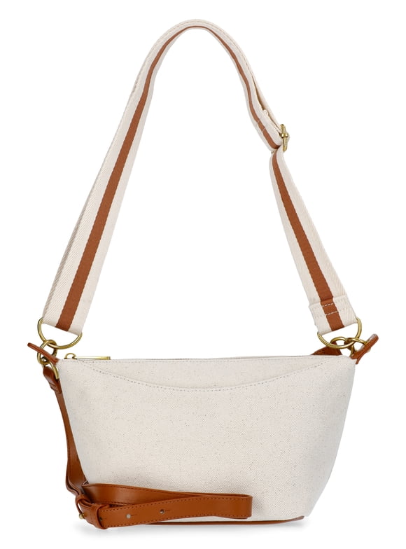 Women's Canvas Crossbody Handbag, Natural