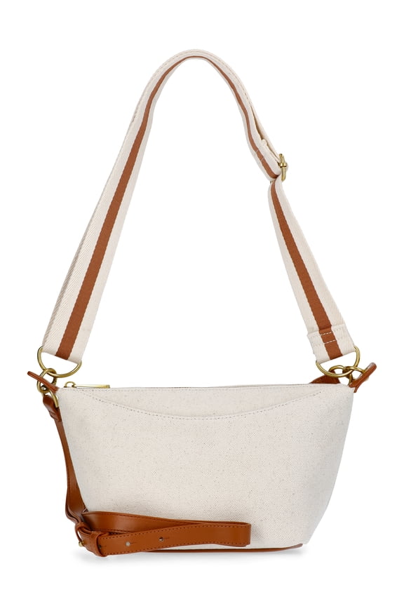 Women's Canvas Crossbody Handbag, Natural