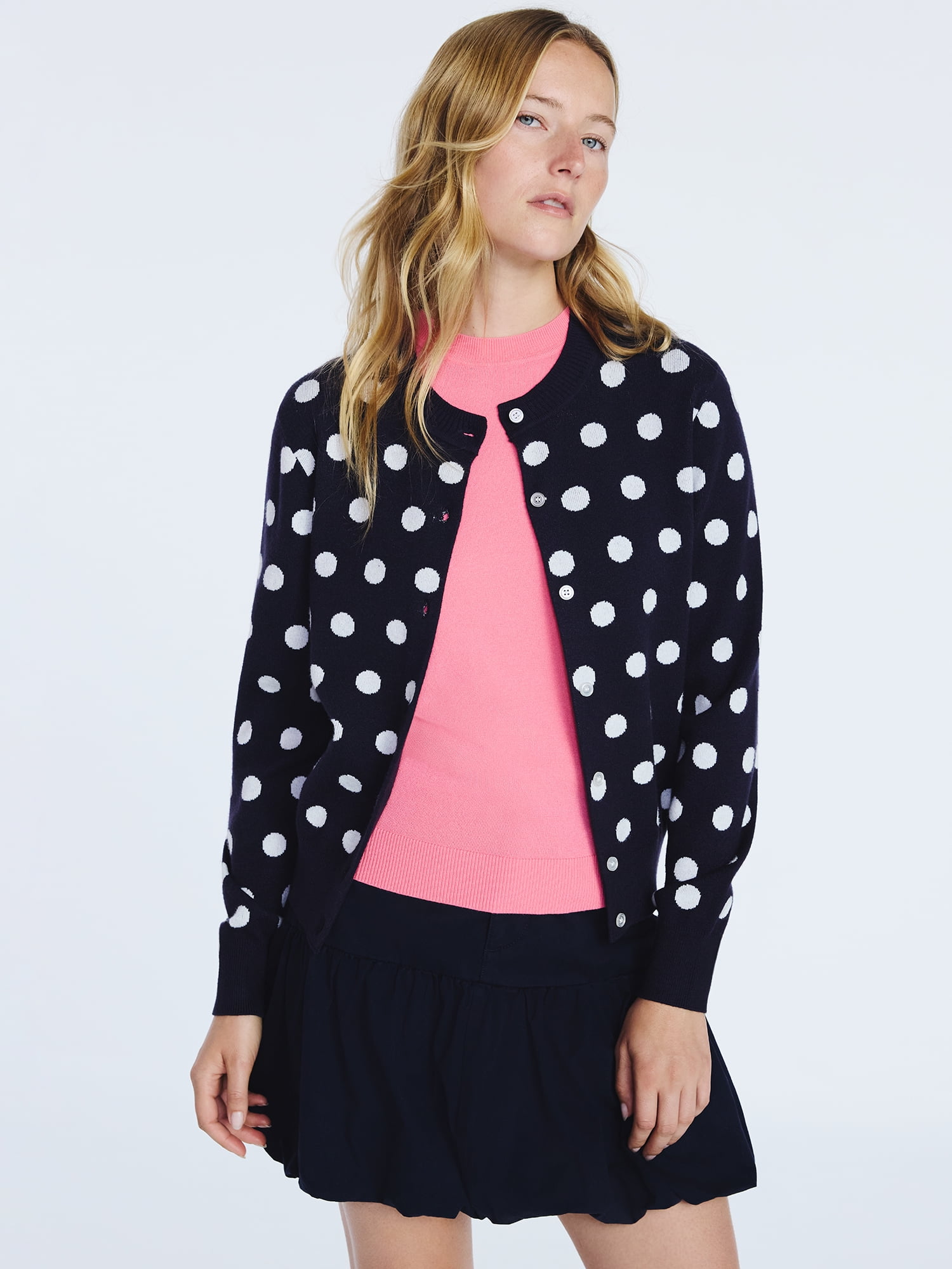 Free Assembly Women's and Women's Plus Solid, Stripe, & Print Classic Cozy Yarn Cardigan Sweater, Lightweight, Sizes XS-4X