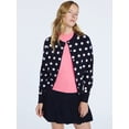 thumbnail image 1 of Free Assembly Women's and Women's Plus Solid, Stripe, & Print Classic Cozy Yarn Cardigan Sweater, Lightweight, Sizes XS-4X, 1 of 6