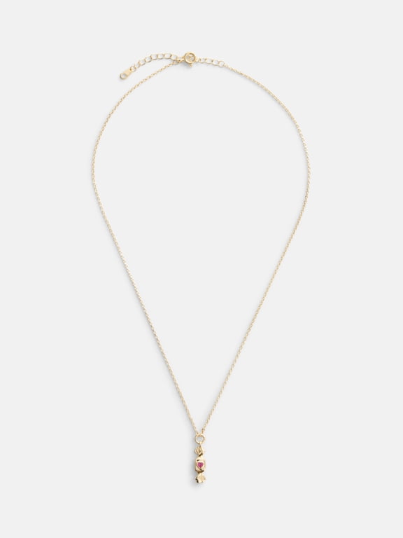 Women's Demi Fine 14K Gold Dipped Candy Wrapper Necklace, 16" + 2