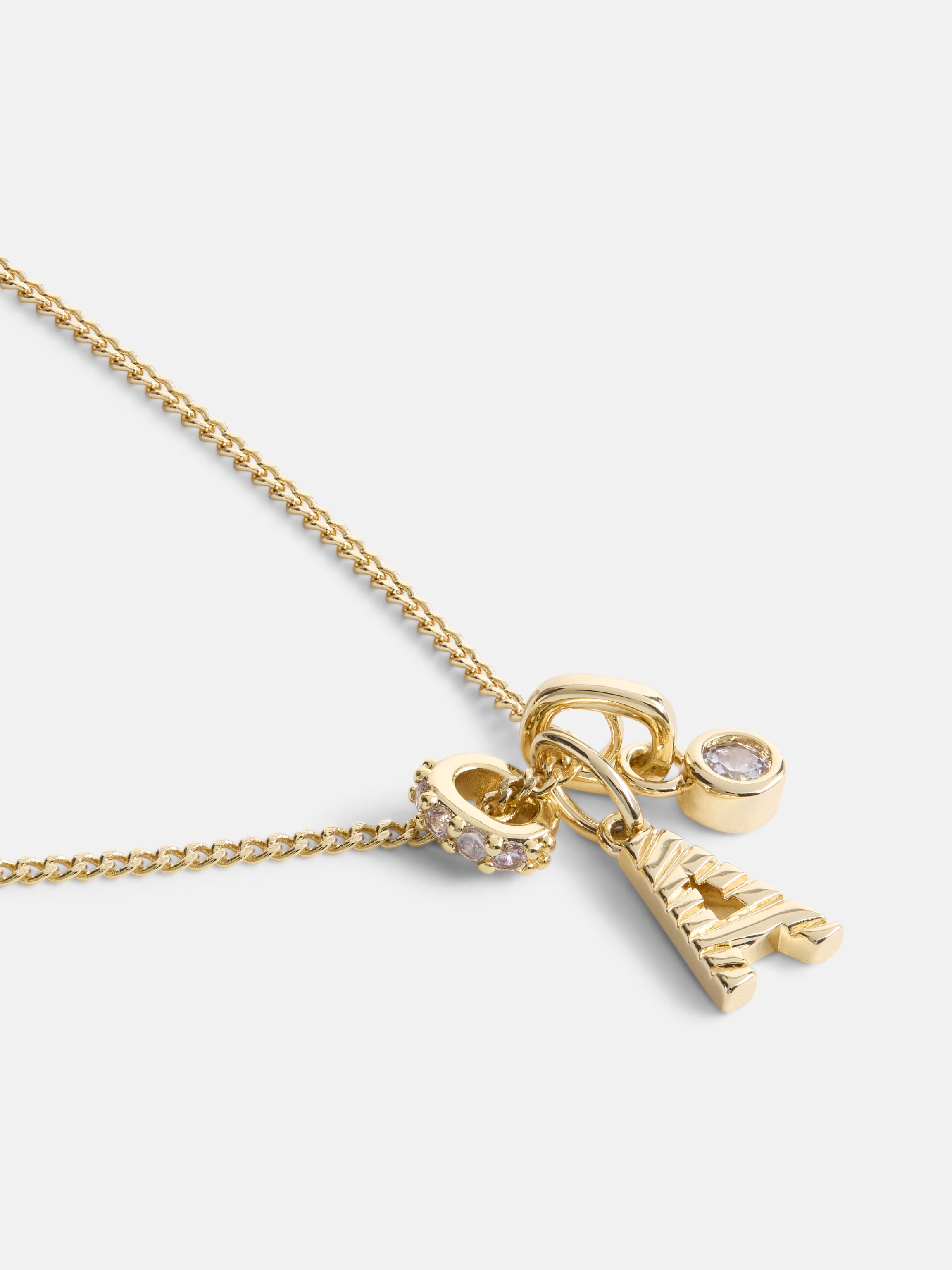 Women's Demi Fine 14K Gold Plated Cubic Zirconia "A" Initial Necklace, 16" + 2" Extender