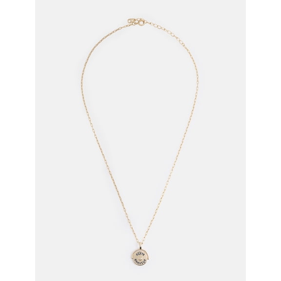 Free Assembly Women's 14K Gold Plated "Porte-Bonheur" Necklace with Cubic Zirconia, 16" + 2" Extender