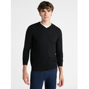 FREE ASSEMBLY Men's Cozy Yarn Everyday V-Neck Sweater with Long Sleeves, Size XS-3XL