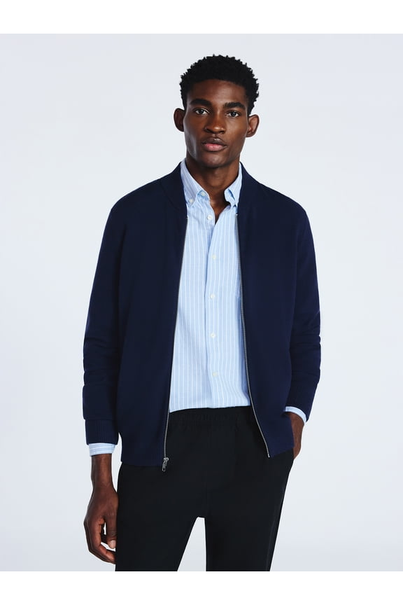 Men's Zip Front Sweater Jacket, Sizes S-3XL