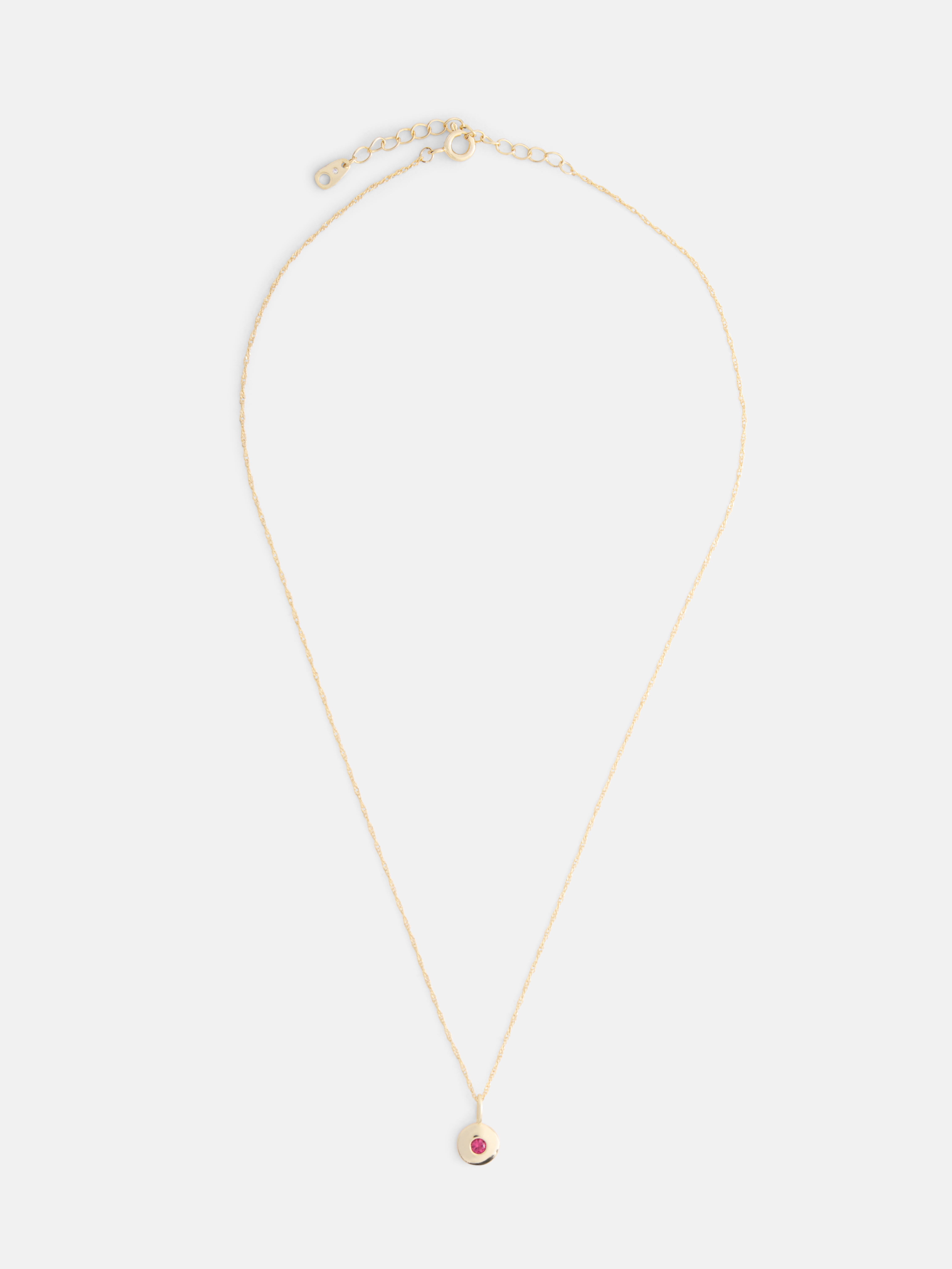 Free Assembly Women's Demi Fine 14K Gold Plated Crystal July Birthstone Necklace, 16" + 2" Extender